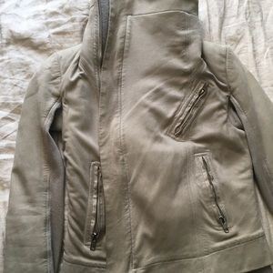 Rick Owens Grey Lamb Leather coat